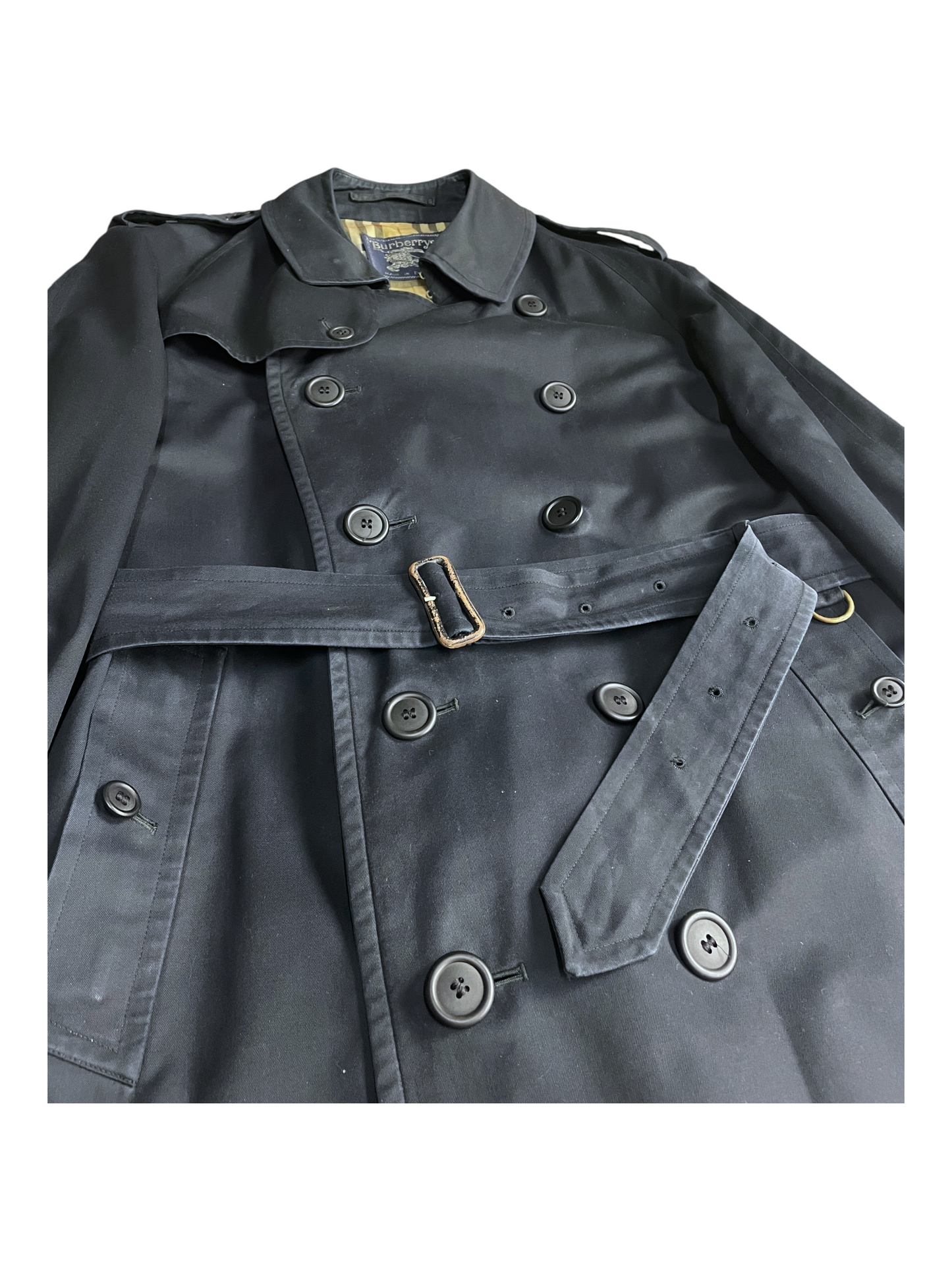 Burberry's Belted & Breasted Trench Coat Men's Size S