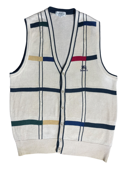 Burberry's V-Neck Knit Vest Men's Size L