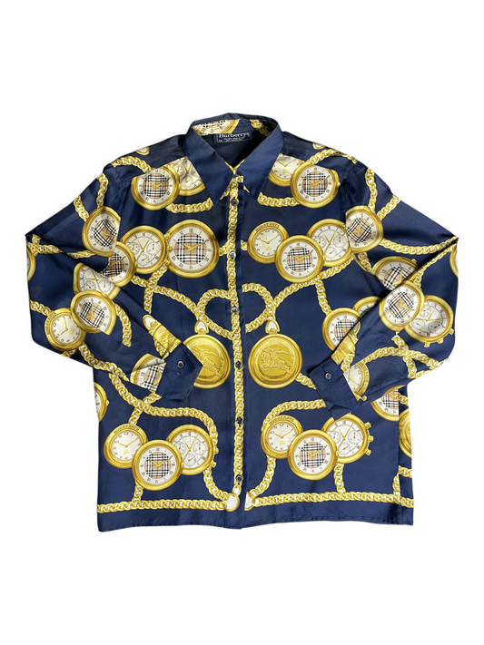 Burberry's Silk Shirt Men's Size M