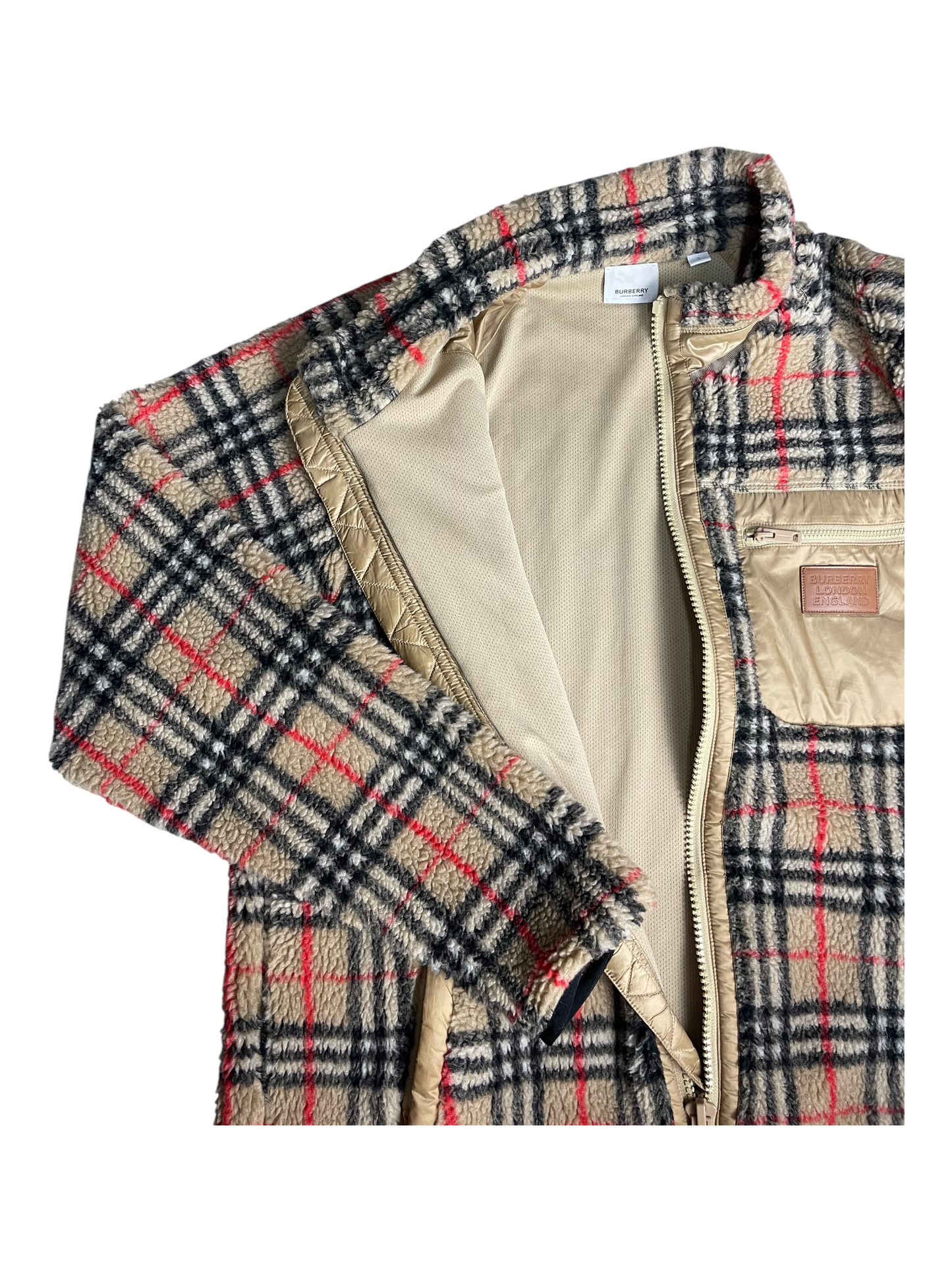 New Season Burberry Sherpa Fleece Jacket Men's Size L