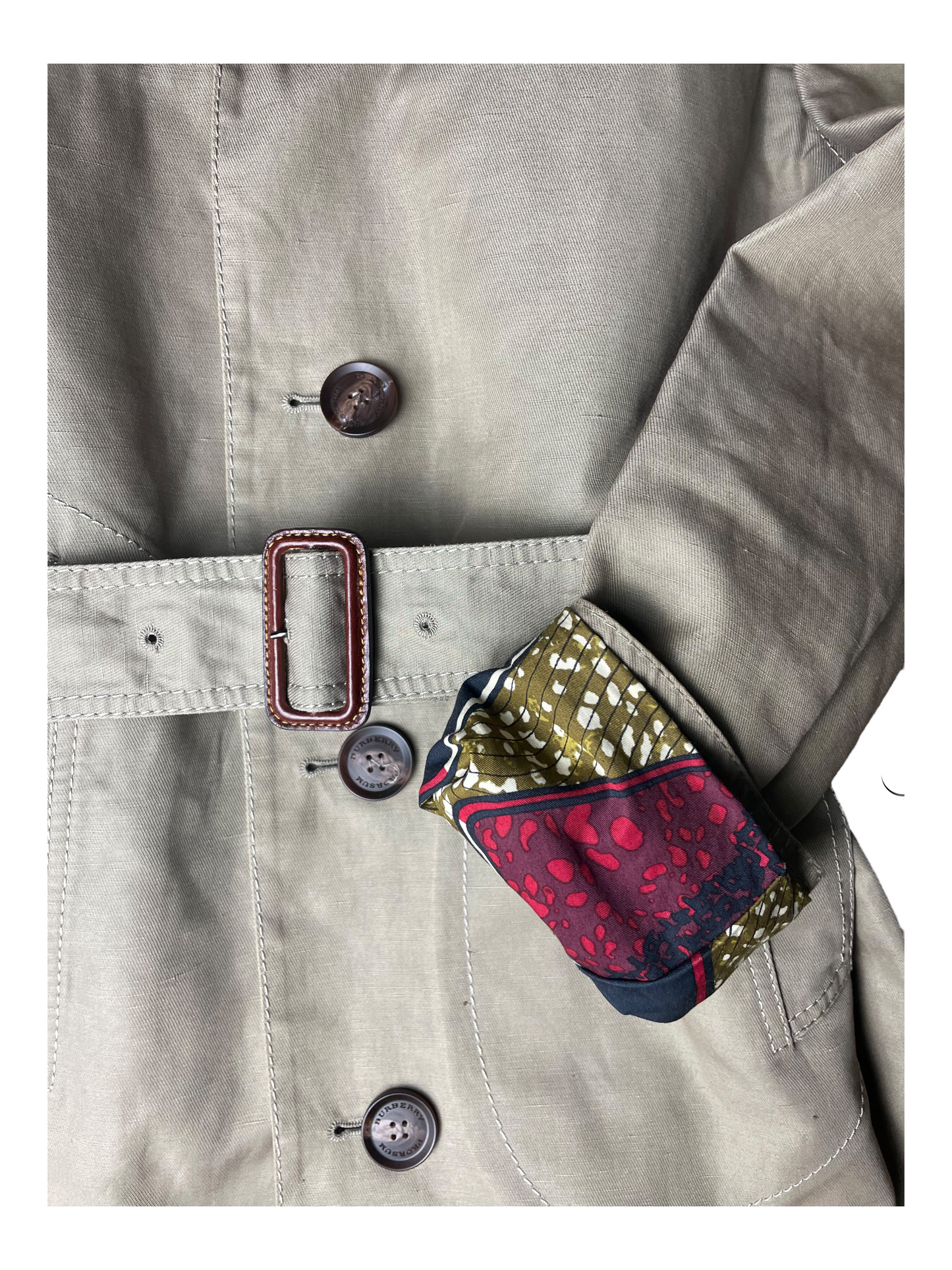 Burberry Belted & Breasted Trench Coat Women's Size UK 6