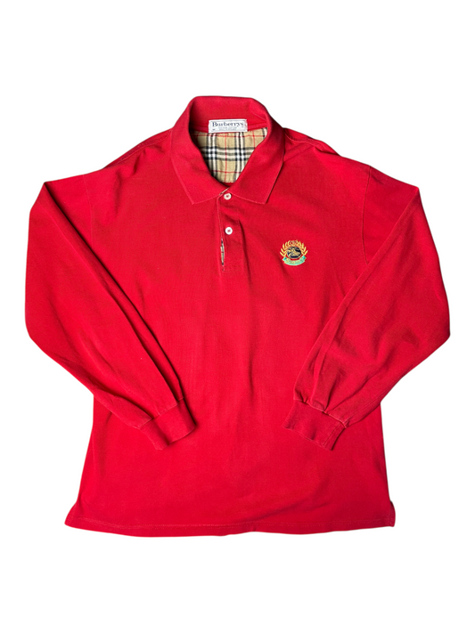 Burberry's Long Sleeve Polo Men's Size M