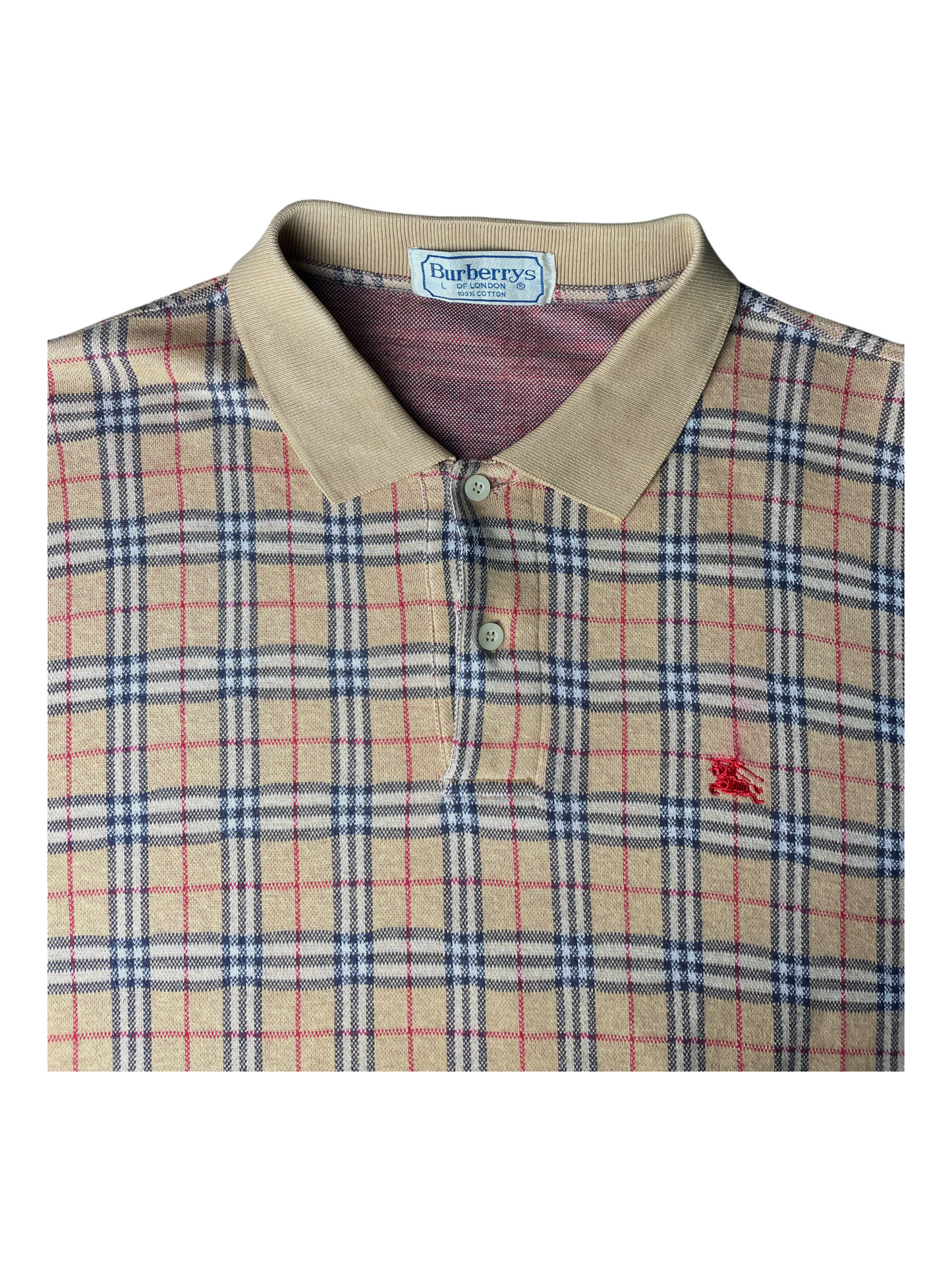Burberry's Long Sleeve Polo Men's Size L
