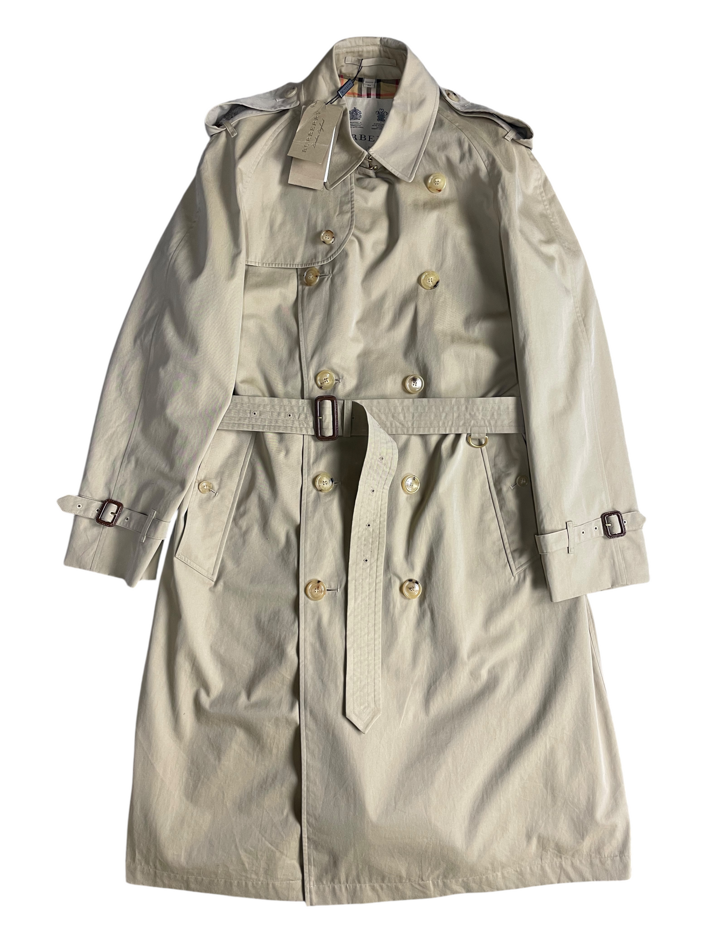 Burberry London Belted & Breasted Trench Coat Men's Size S