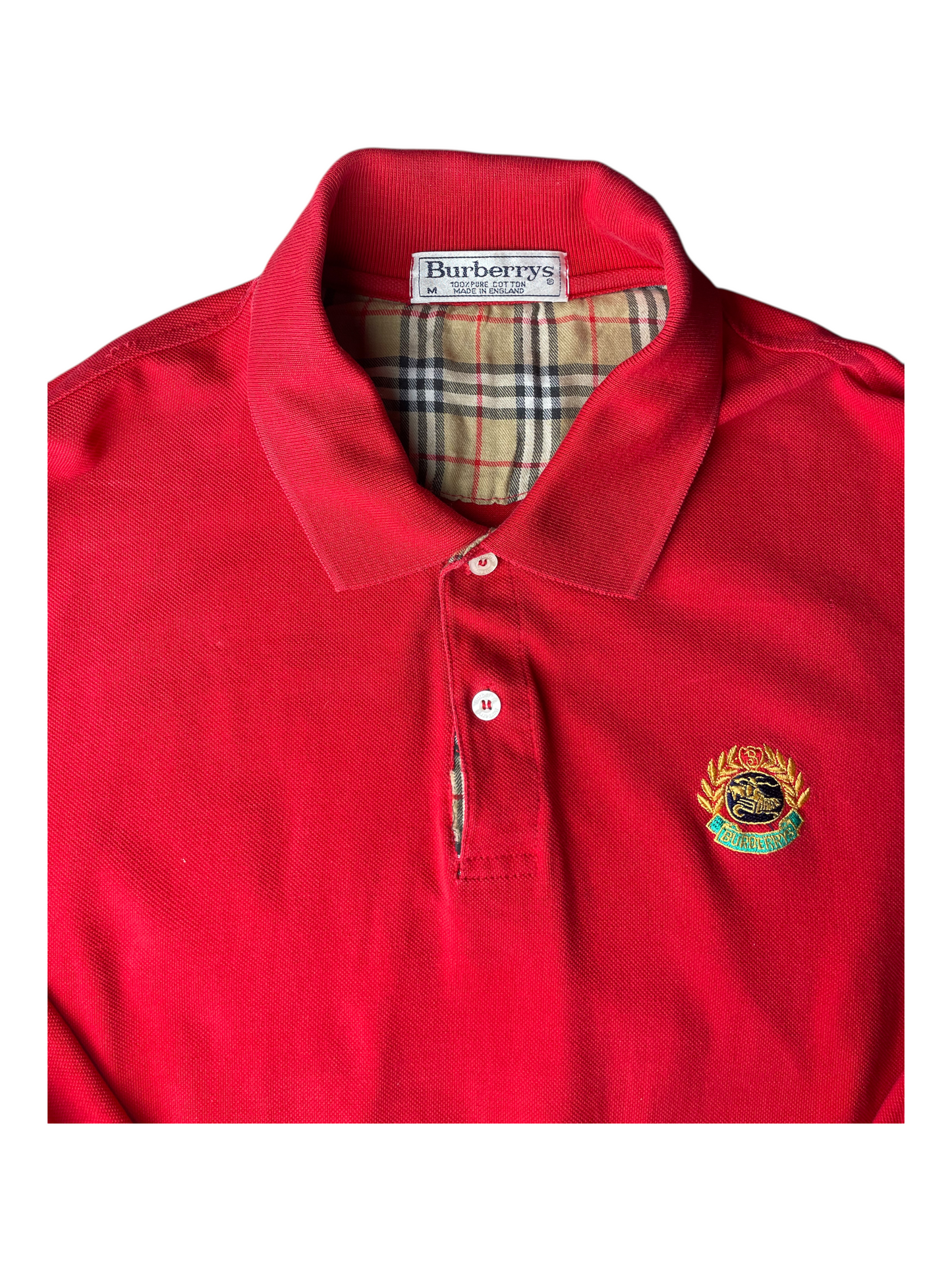 Burberry's Long Sleeve Polo Men's Size M