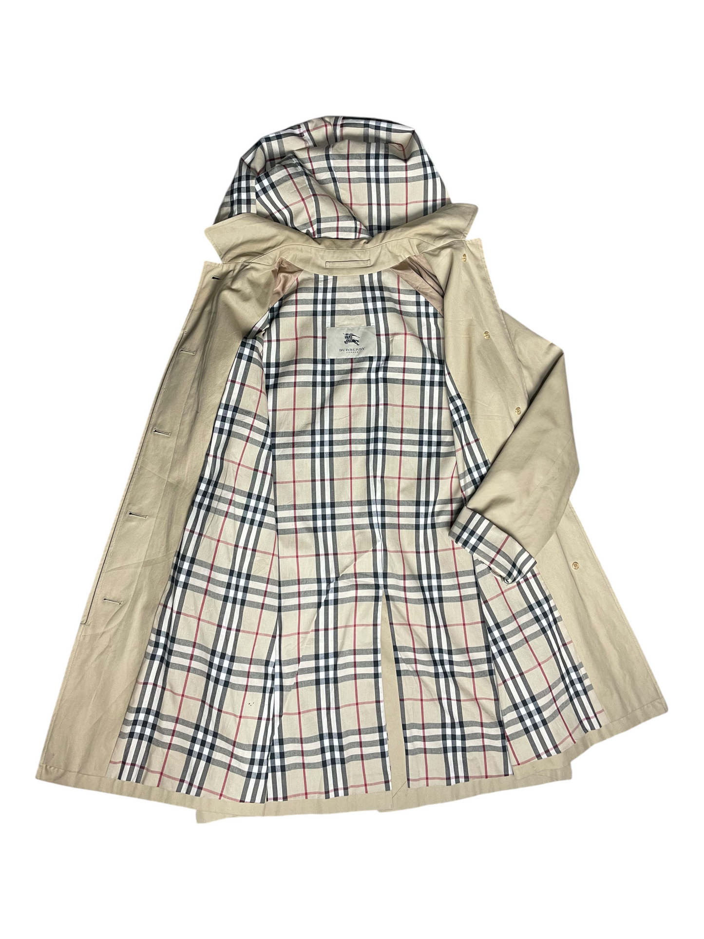 Burberry London Hooded Trench Coat Men's Size S