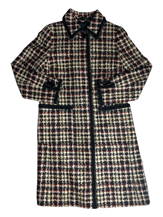 SAMPLE Burberry London Tweed Trench Coat Women's Size UK 8