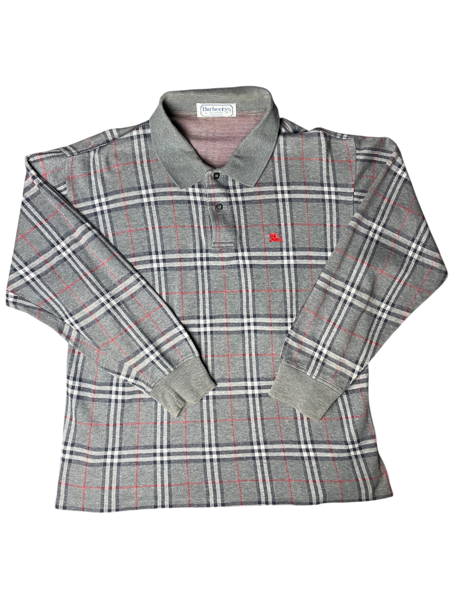 Burberry's Long Sleeve Polo Men's Size L