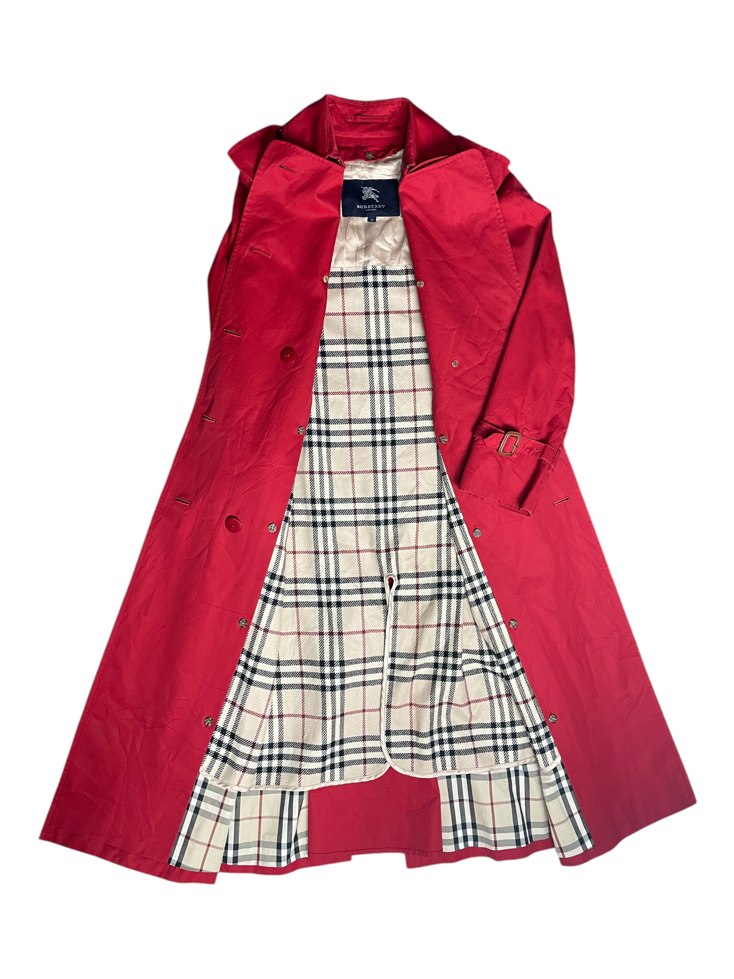 Burberry London Belted & Breasted Trench Coat Women's Size UK 8