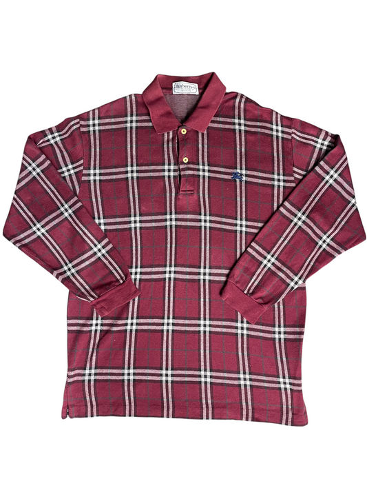 Burberry's Long Sleeve Polo Men's Size L
