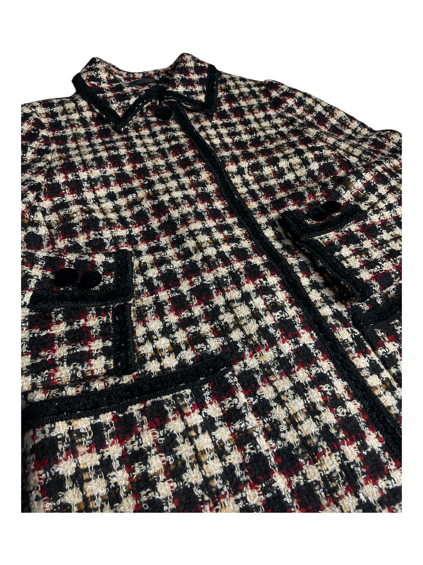 SAMPLE Burberry London Tweed Trench Coat Women's Size UK 8