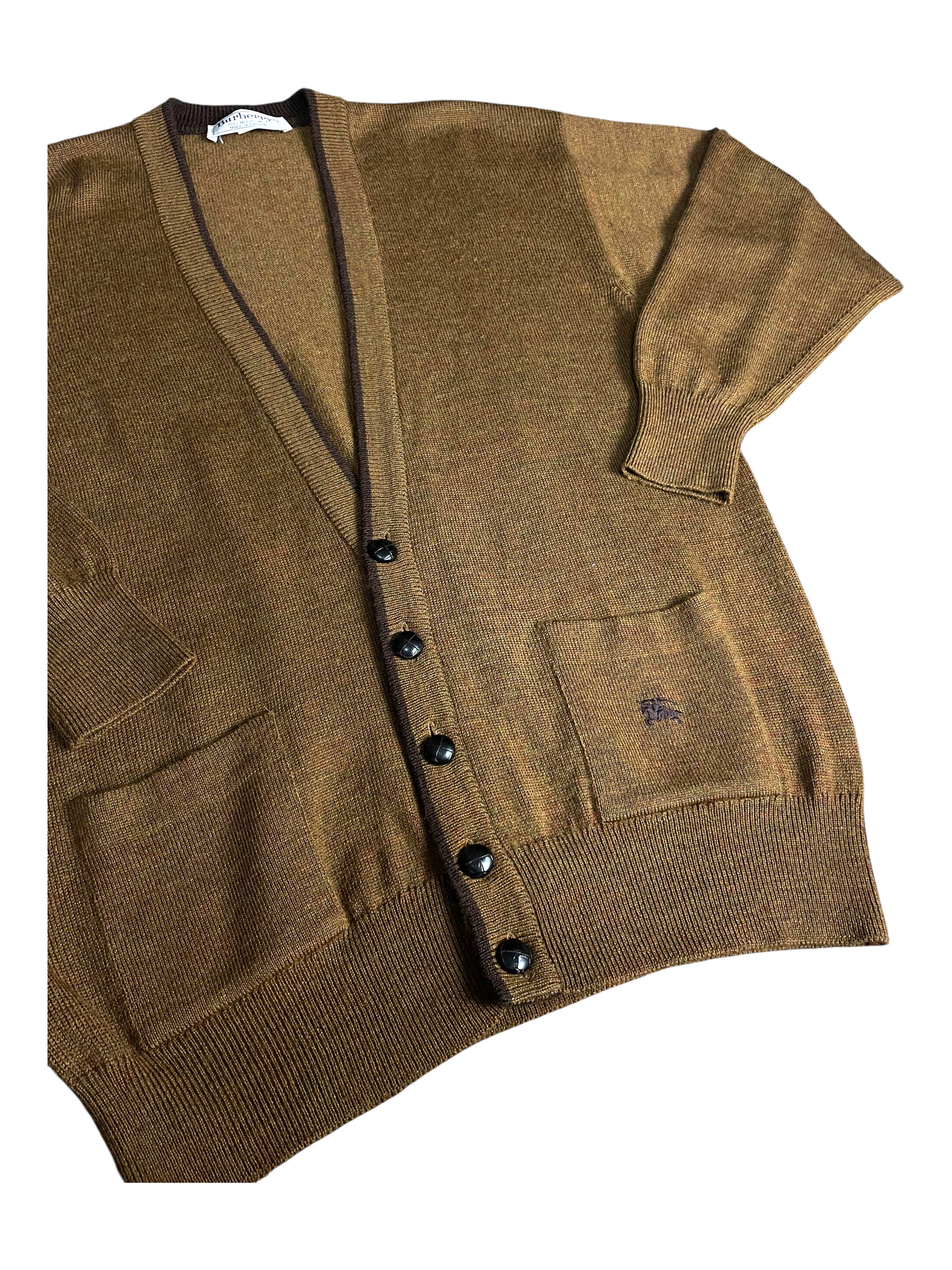 Burberry's V-Neck Knit Cardigan Men's Size L