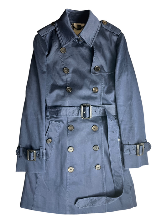 Burberry London Belted & Breasted Trench Coat Women's Size UK 10