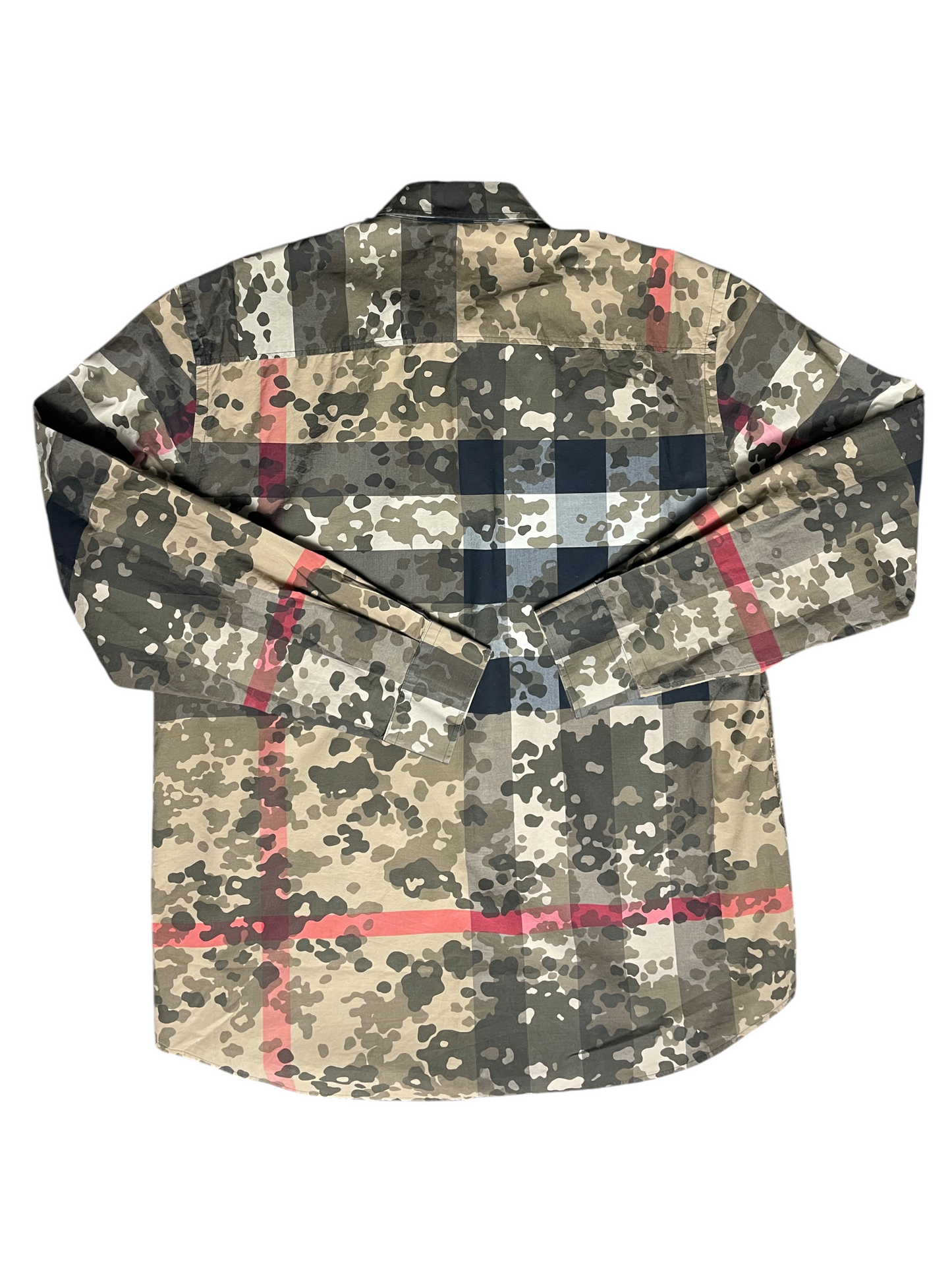 New Season Burberry Camouflage Print Shirt Men's Size L