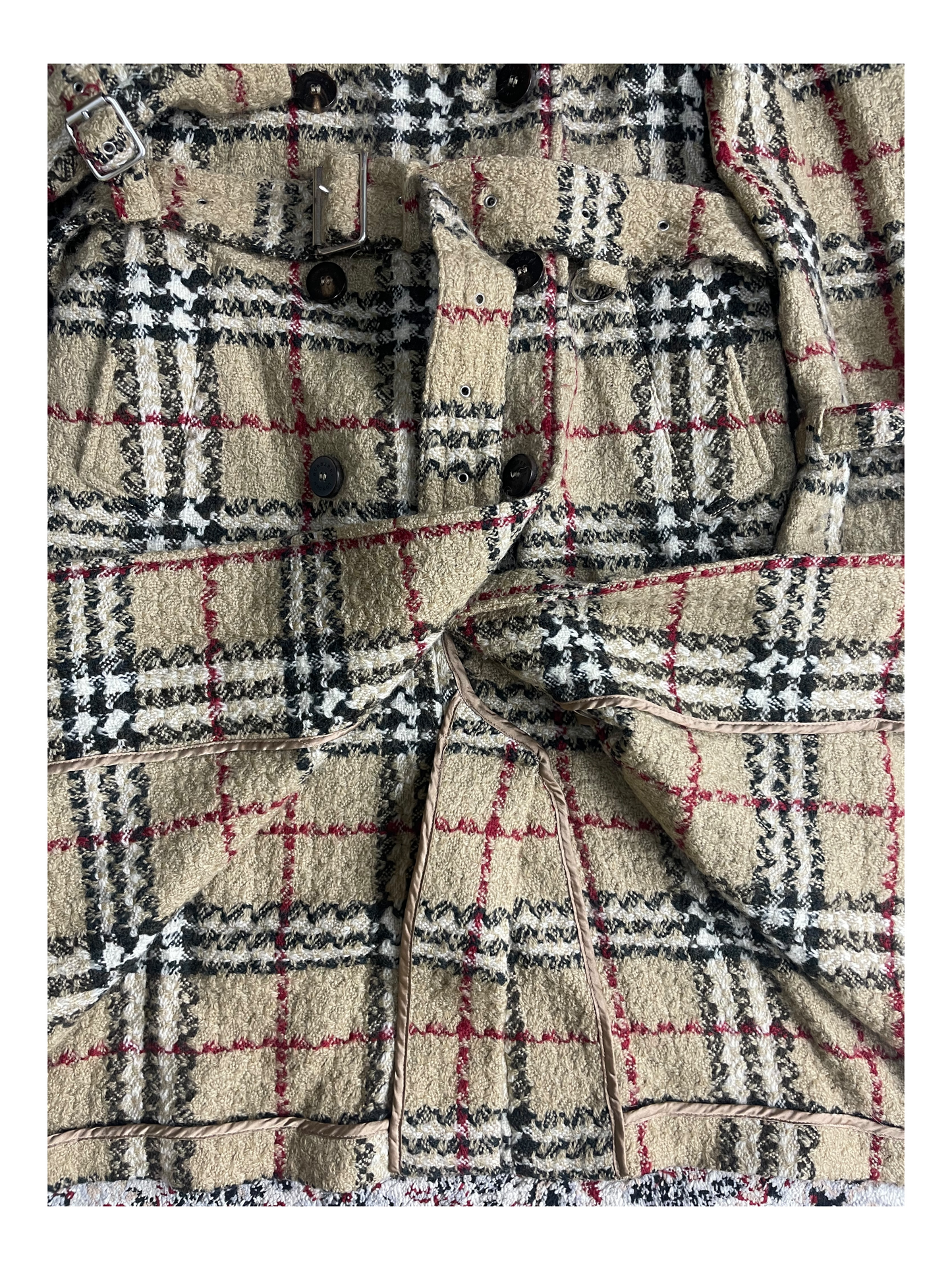 Burberry London Belted & Breasted Trench Coat Women's Size UK 12