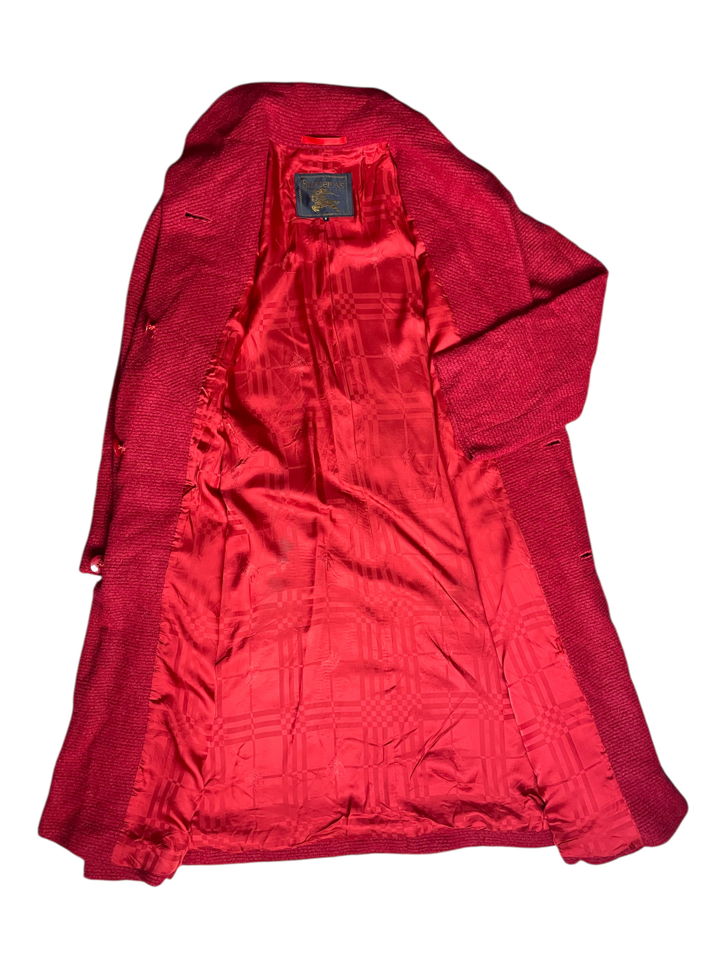 Burberry's Tweed Blend Trench Coat Women's Size UK 8