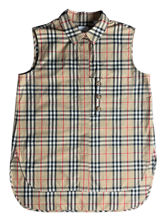 New Season Burberry Vest Shirt Women's Size UK 10