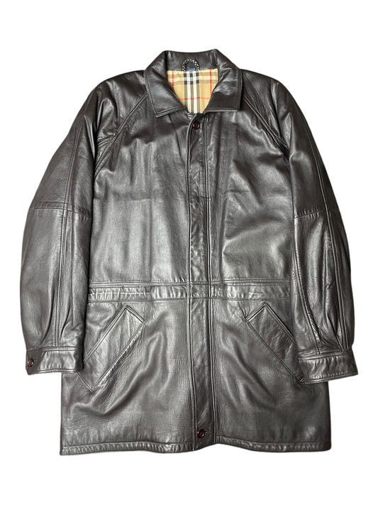 Burberry Leather Jacket Men's Size L