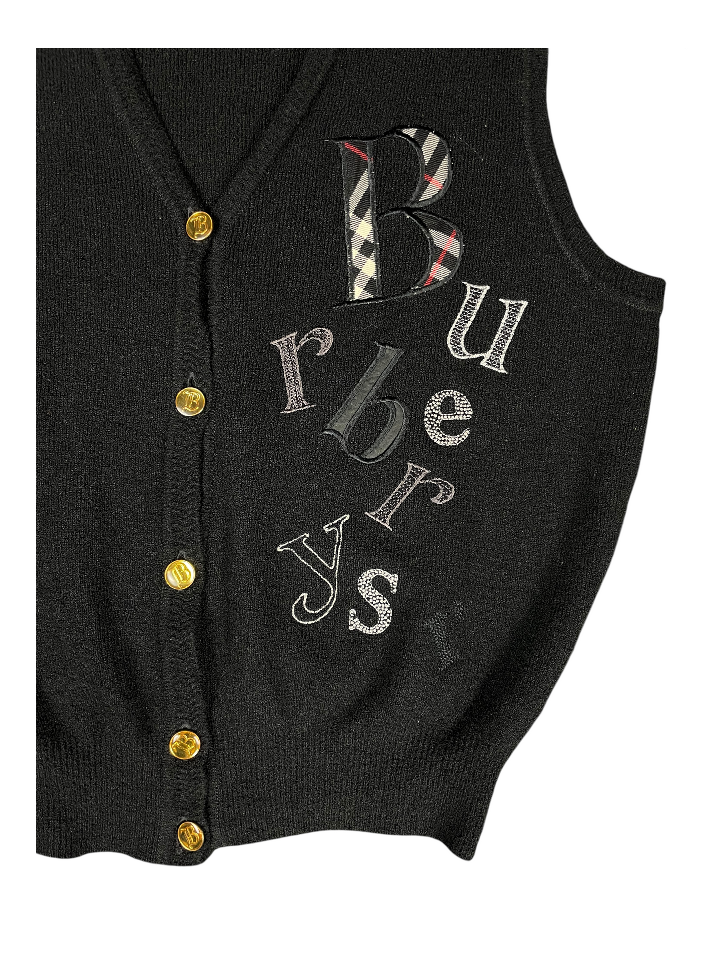Burberry's V Neck Vest Women's UK 10