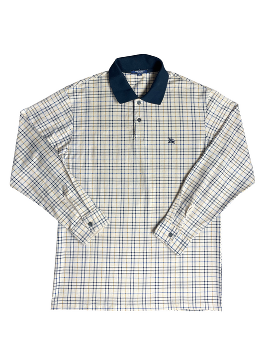 Burberry London Long Sleeve Polo Top Men's Size L
