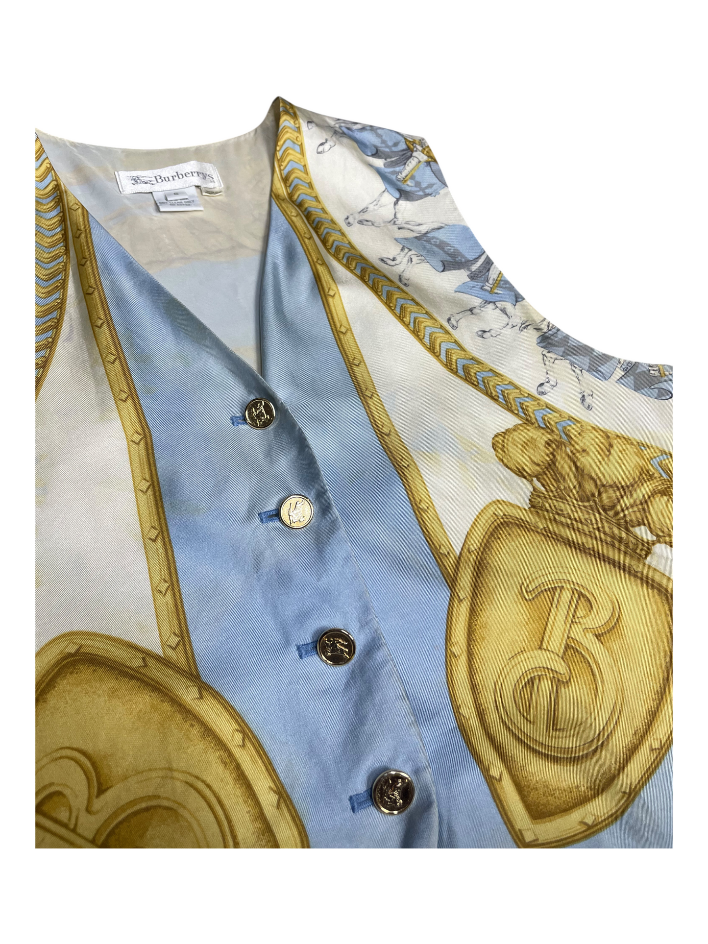 Burberry's Silk V-Neck Waistcoat Women's Size UK 8