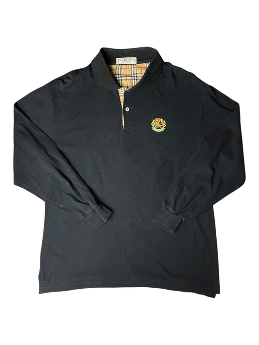 Burberry's Long Sleeve Polo Men's Size L