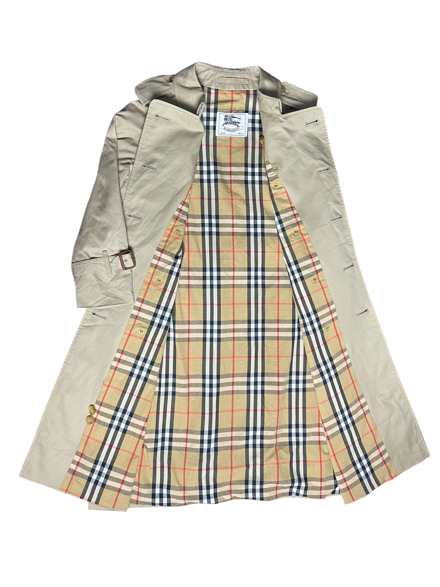 Burberry's Belted & Breasted Trench Coat Junior Size 9-10