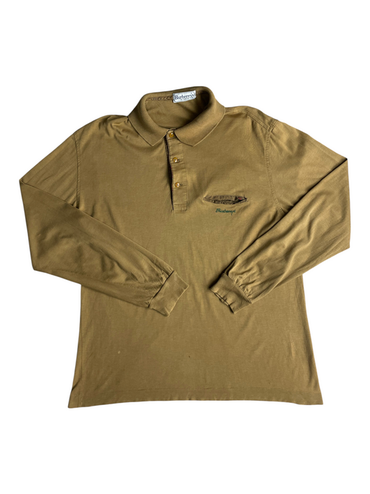Burberry's Long Sleeve Polo Men's Size M
