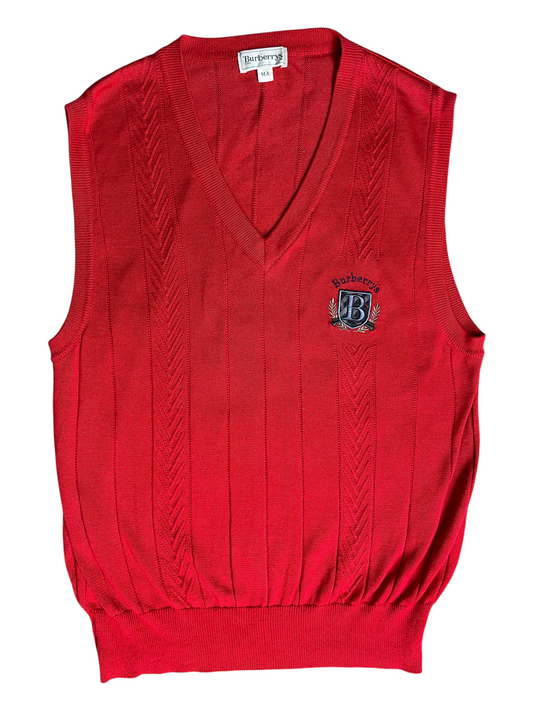 Burberry's V-Neck Knit Vest Women's Size UK 10