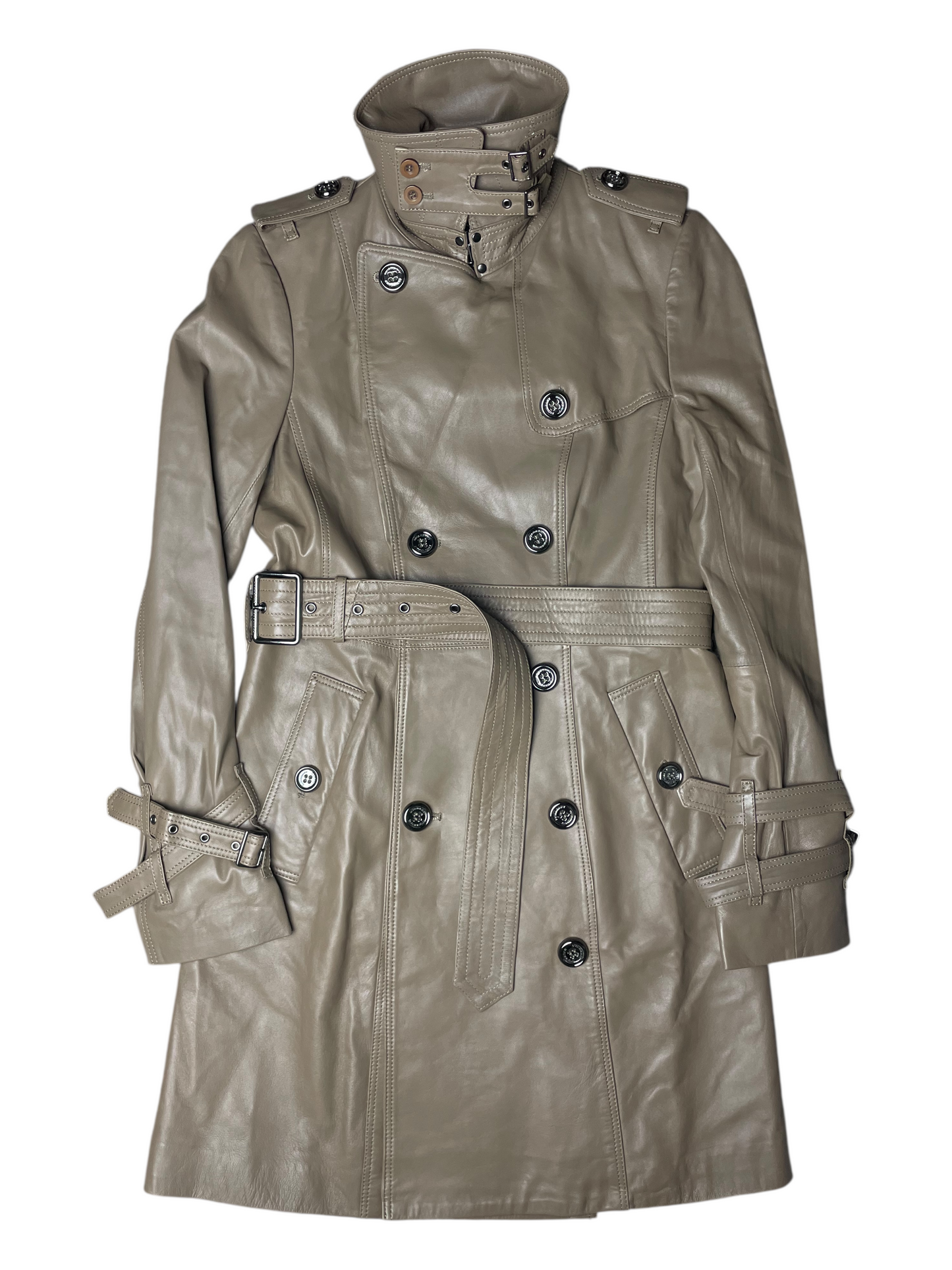 Burberry London Belted & Breasted Trench Coat Women's UK 6