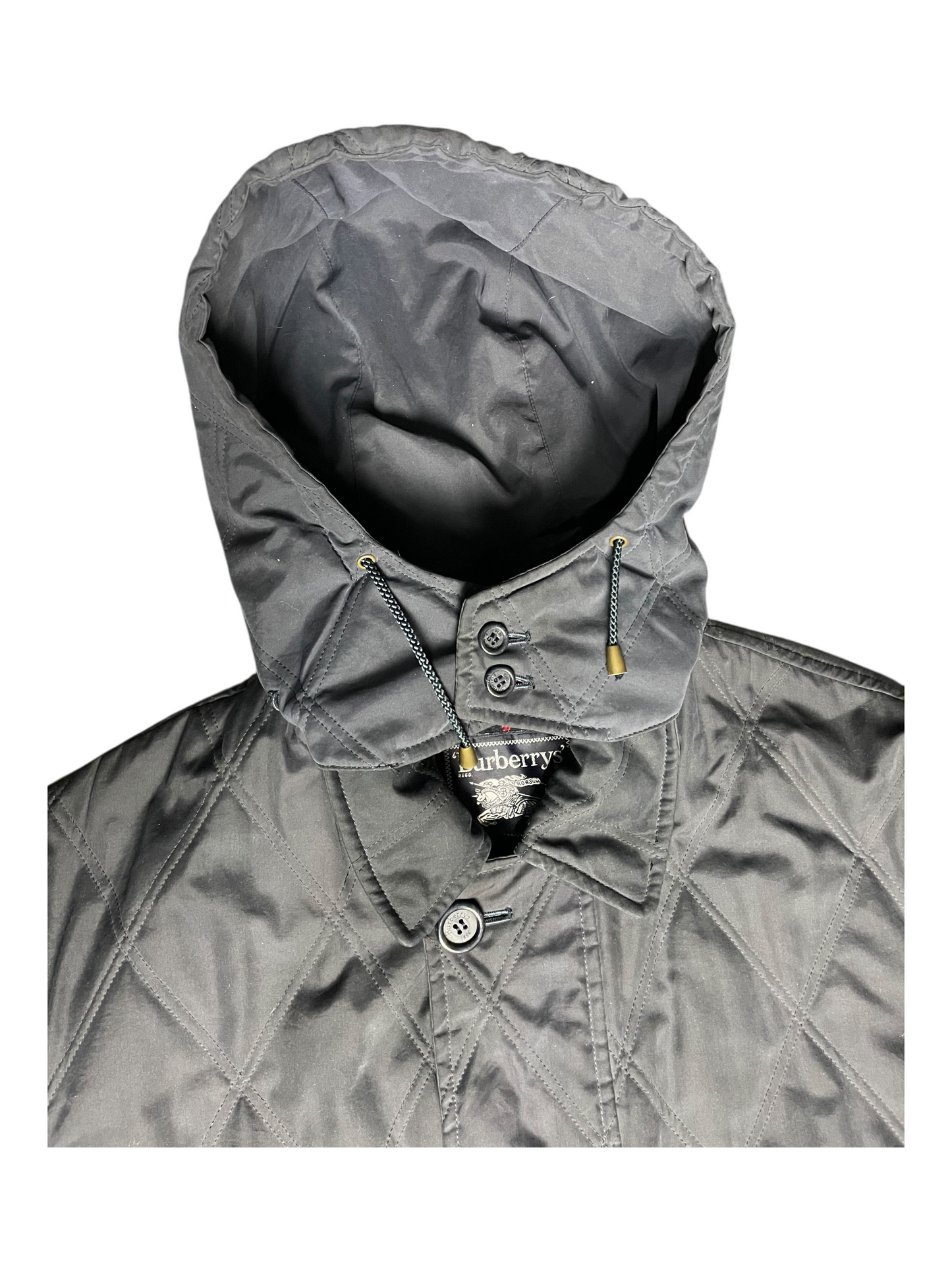 Burberry's Hooded Quilted Jacket Men's Size XL