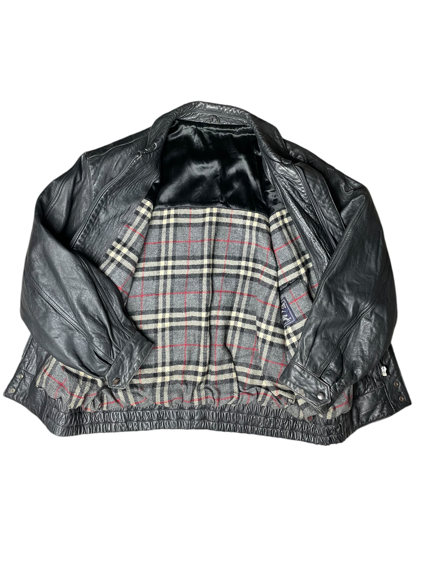 1989 Burberry's Leather Jacket Men's Size M