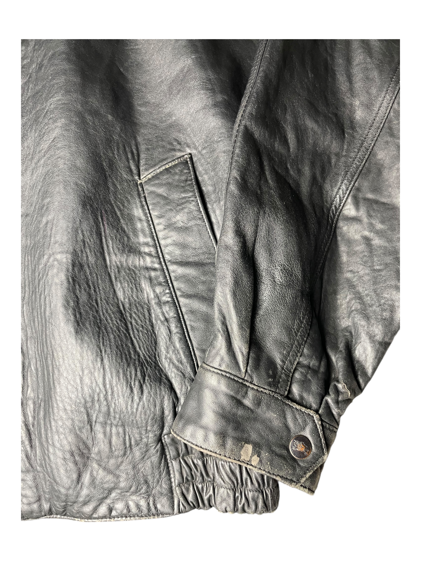 1989 Burberry's Leather Jacket Men's Size M