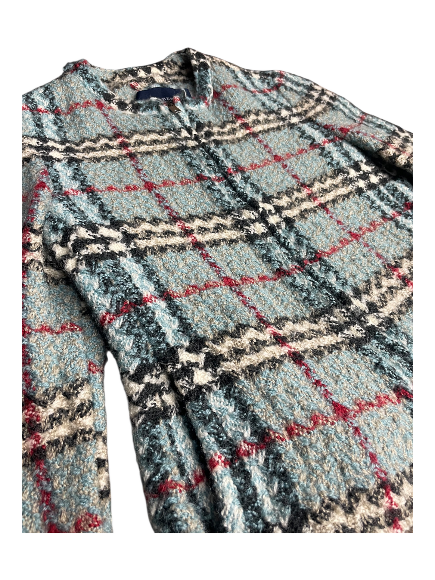 Burberry London Tweed Jacket & Skirt Set With Pocketbook Handbag
