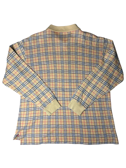Burberry's Long Sleeve Polo Men's Size L