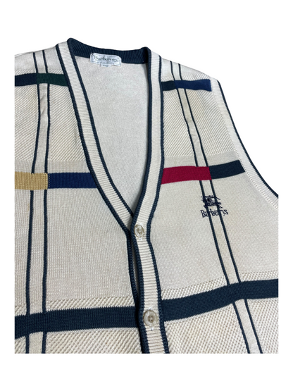 Burberry's V-Neck Knit Vest Men's Size L