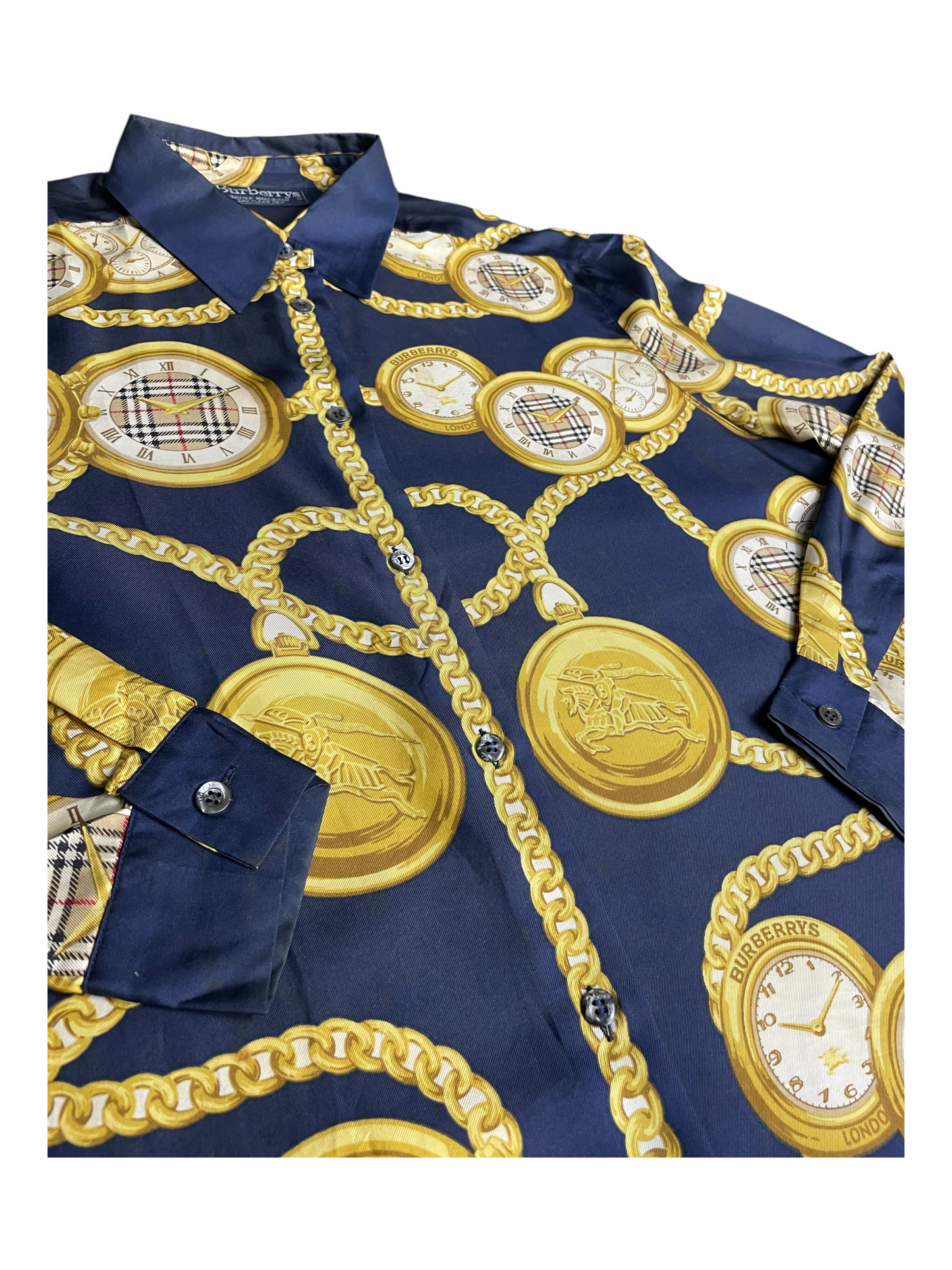 Burberry's Silk Shirt Men's Size M