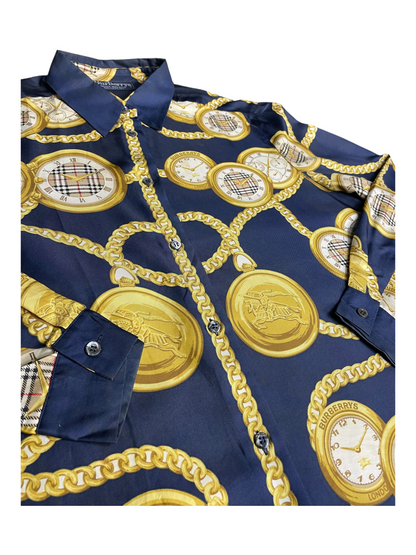 Burberry's Silk Shirt Men's Size M