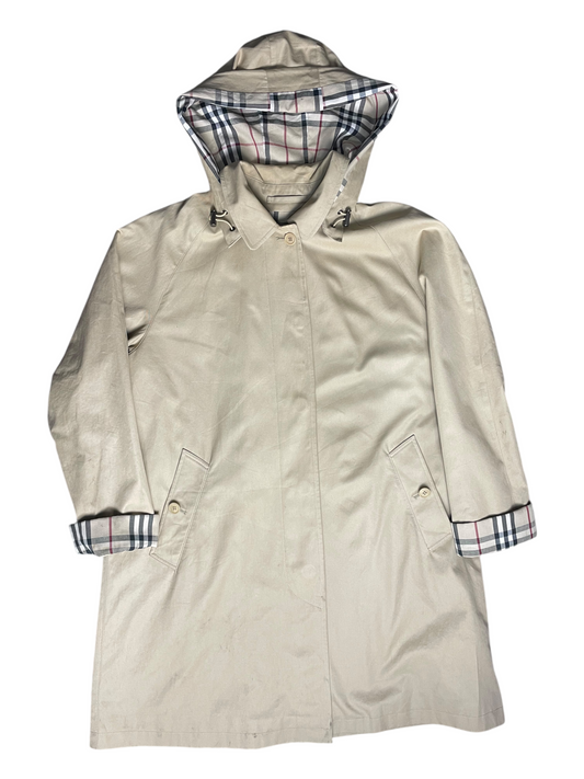 Burberry London Hooded Trench Coat Men's Size S