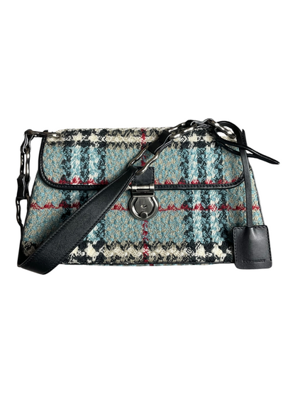 Burberry London Tweed Jacket & Skirt Set With Pocketbook Handbag