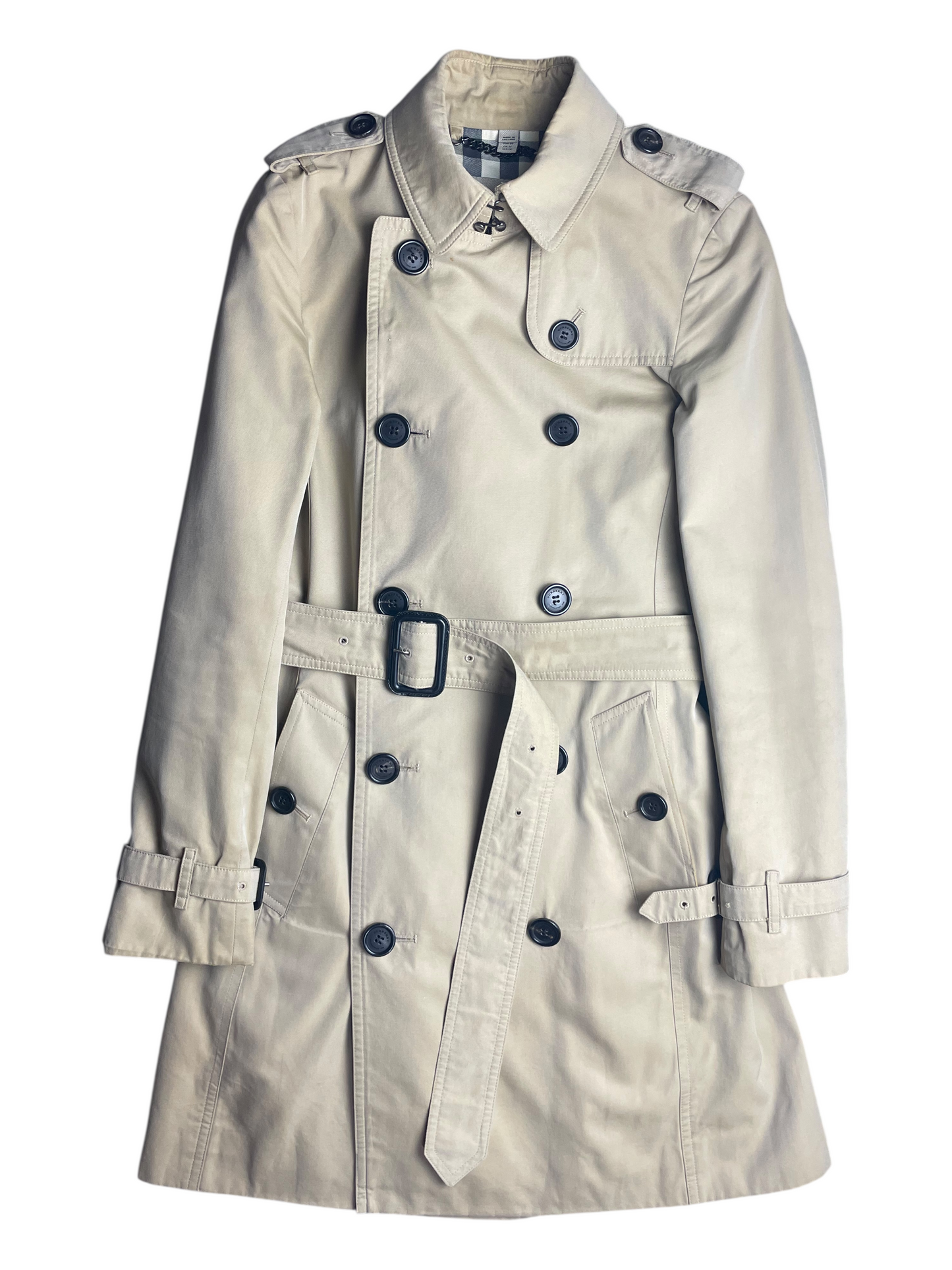 Burberry Belted & Breasted Trench Coat Women's Size UK 0
