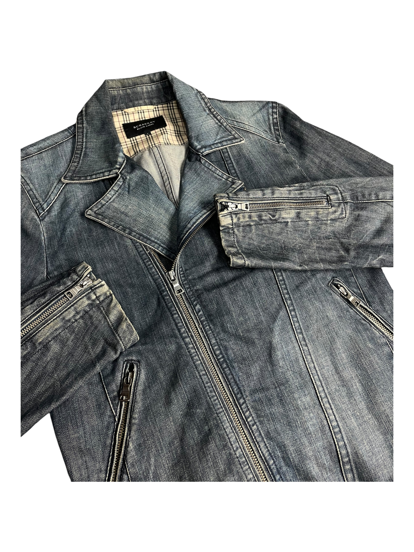 Burberry Black Label Denim Jacket Women's Size UK 10