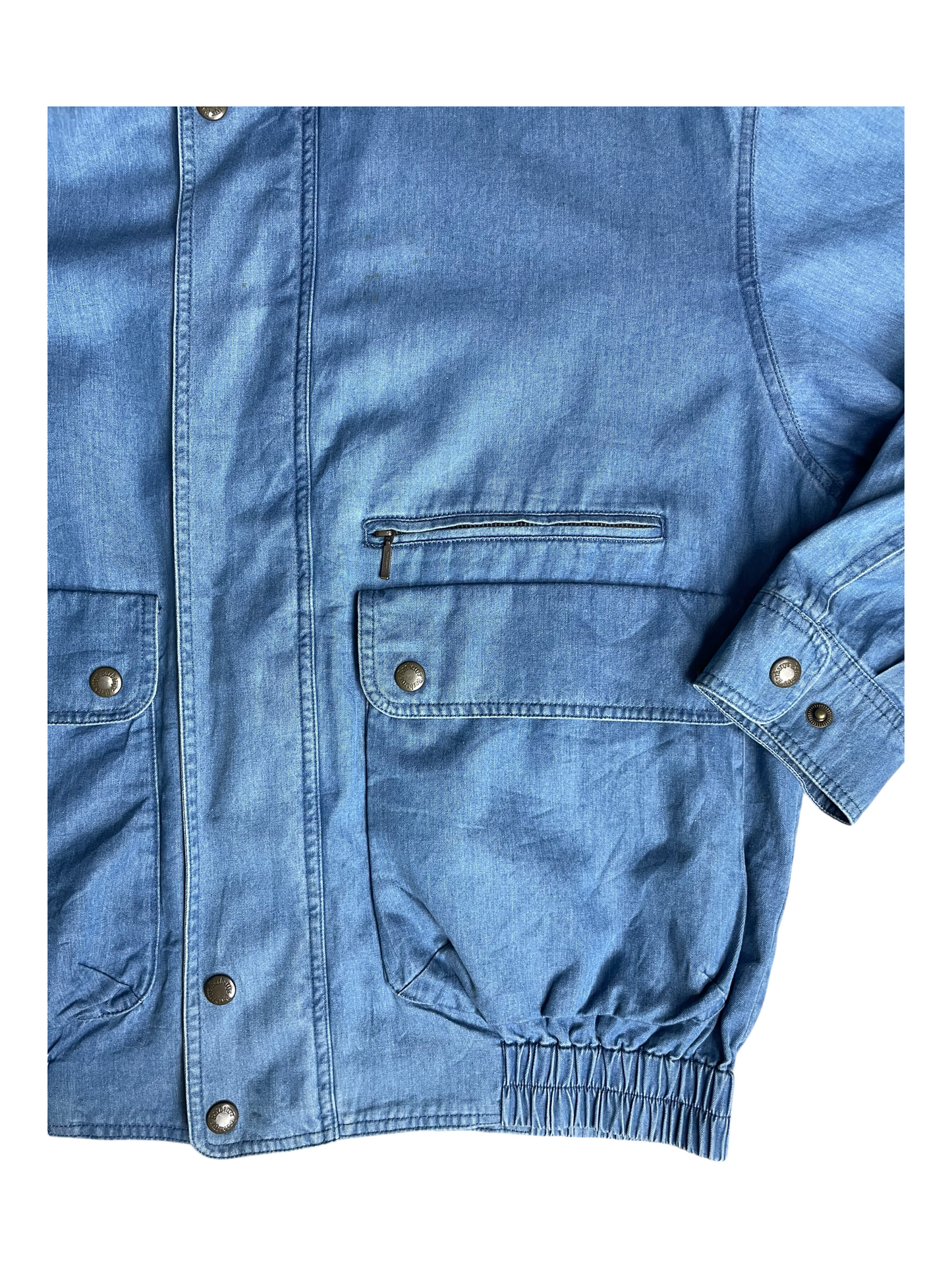 Burberry's Lightweight Denim Hooded Jacket Men's Size M