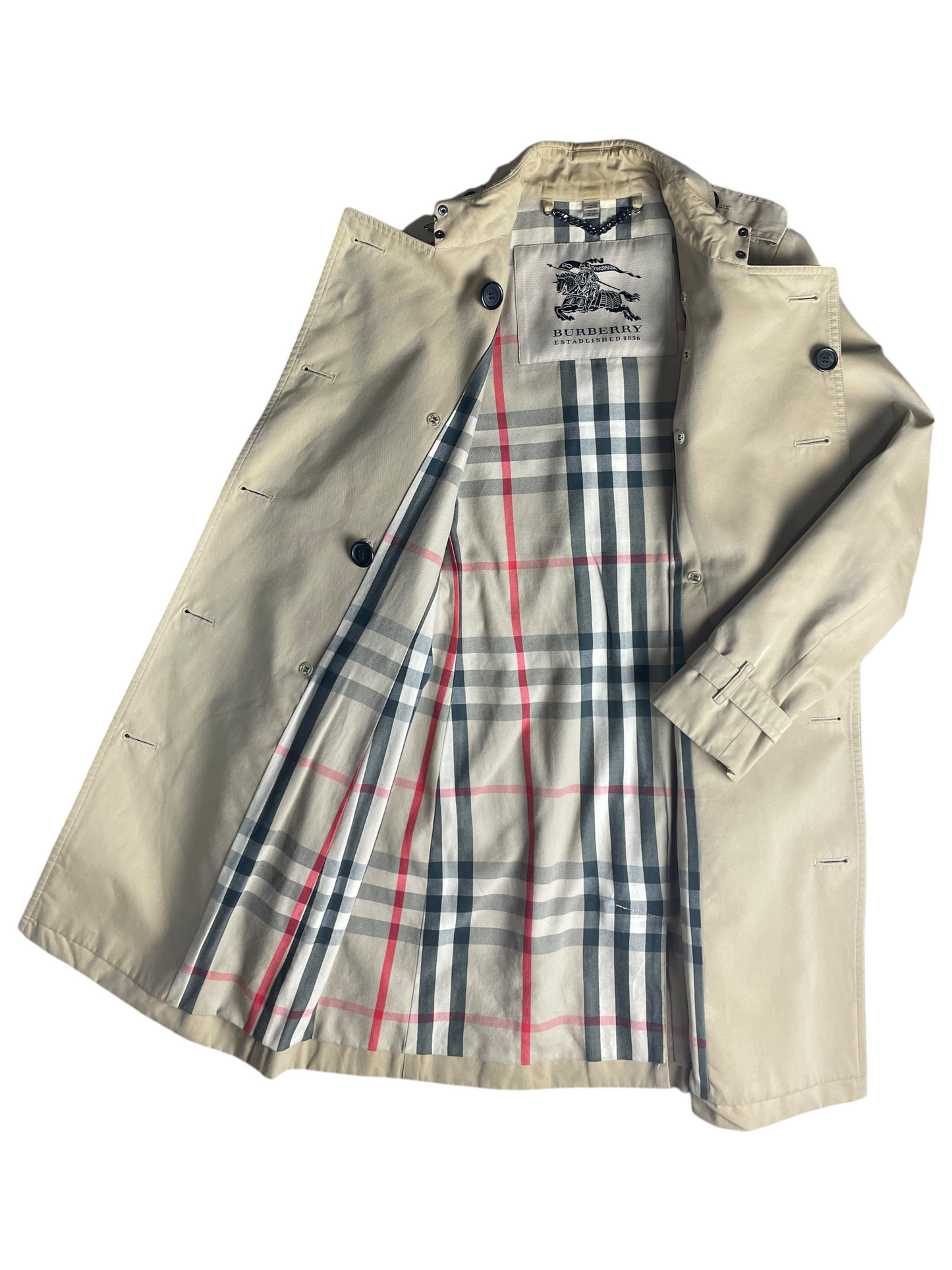 Burberry Belted & Breasted Trench Coat Women's Size UK 0