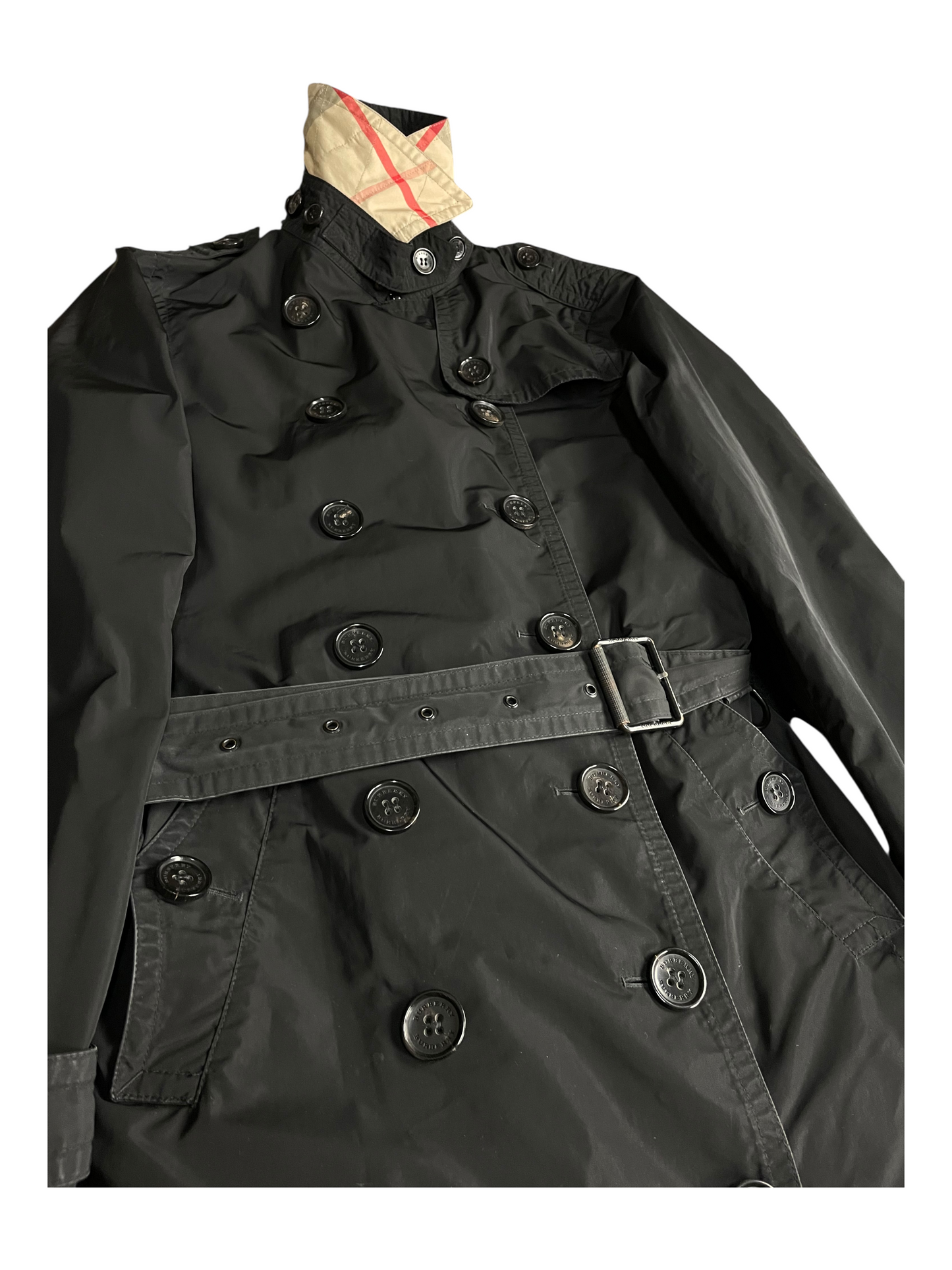 Burberry London Belted & Breasted Trench Coat Women's Size UK 10