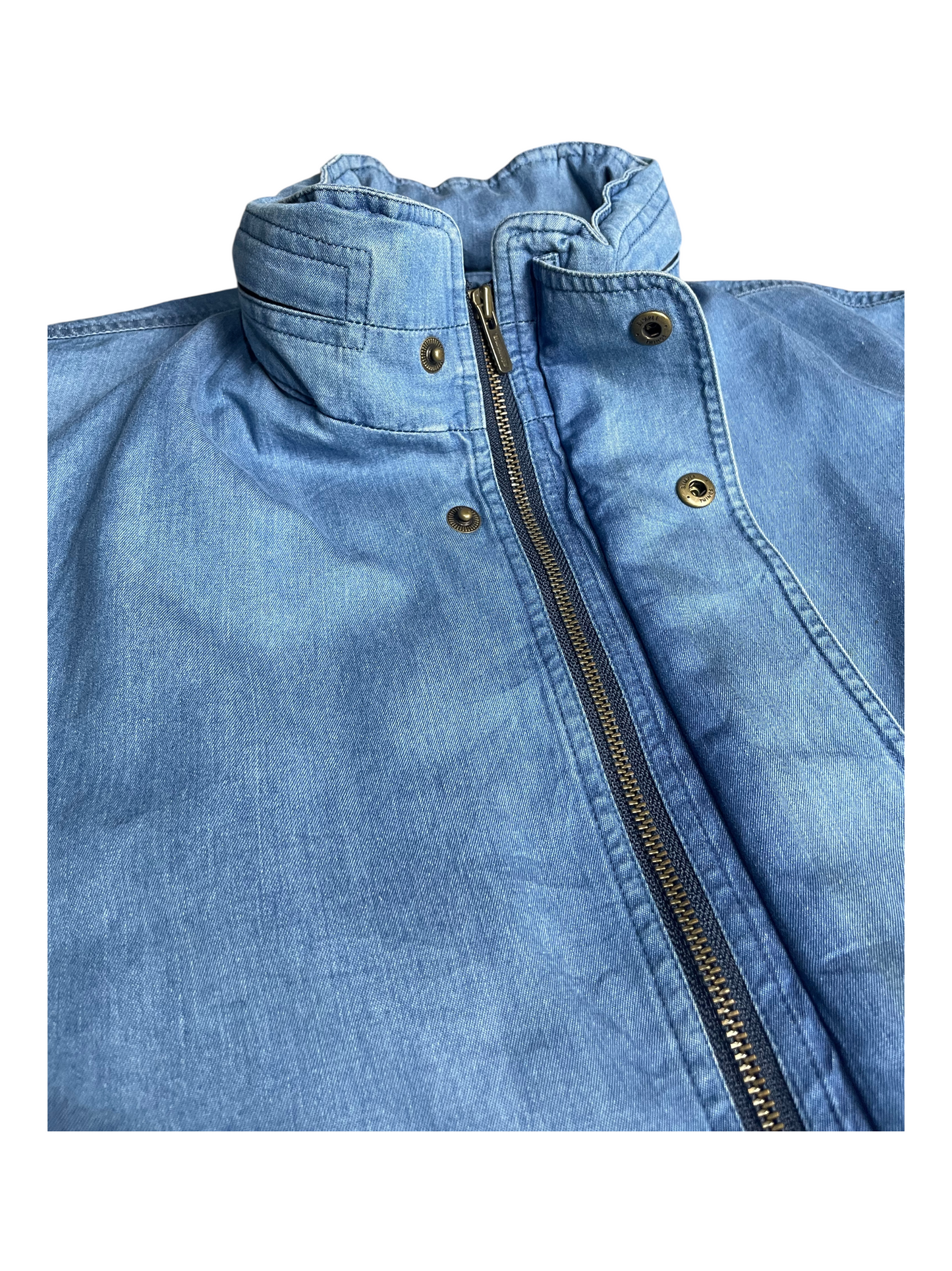 Burberry's Lightweight Denim Hooded Jacket Men's Size M