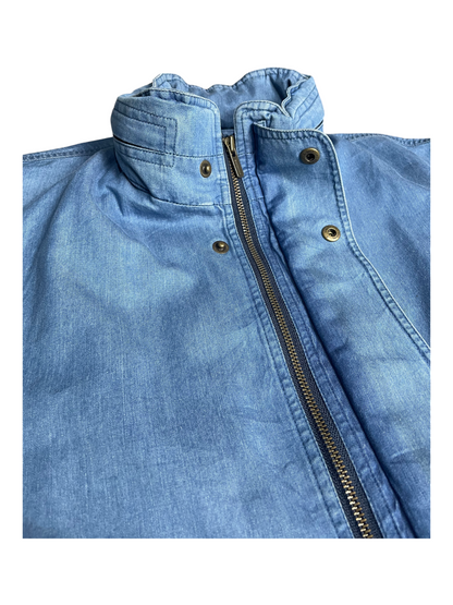 Burberry's Lightweight Denim Hooded Jacket Men's Size M