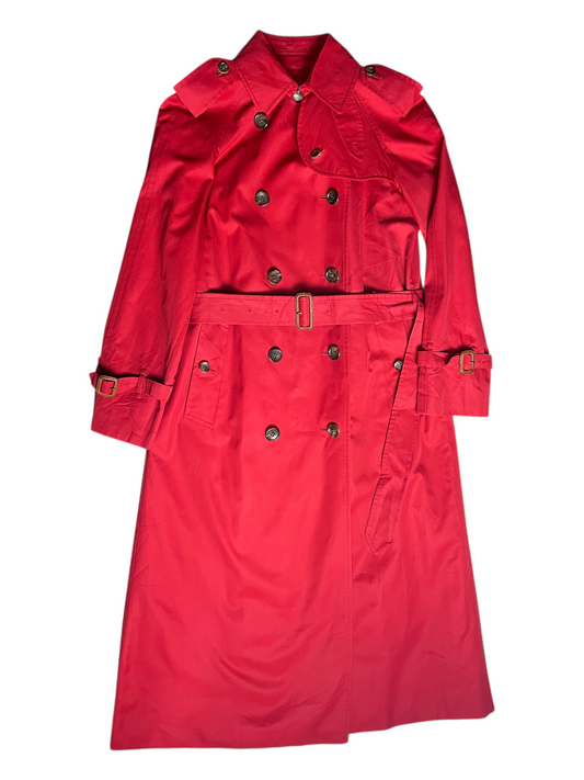 Burberry London Belted & Breasted Trench Coat Women's Size UK 8