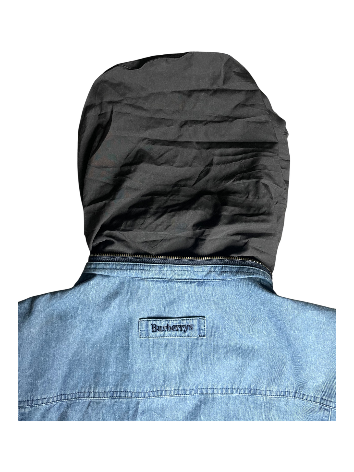 Burberry's Lightweight Denim Hooded Jacket Men's Size M