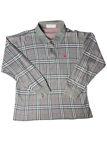 Burberry's Long Sleeve Polo Men's Size L